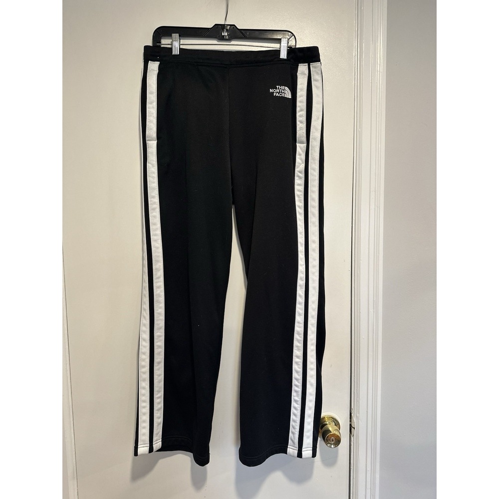 The North Face Y2K Men's SzL Black White Side Stripe Wide Leg Track Jogger Pants